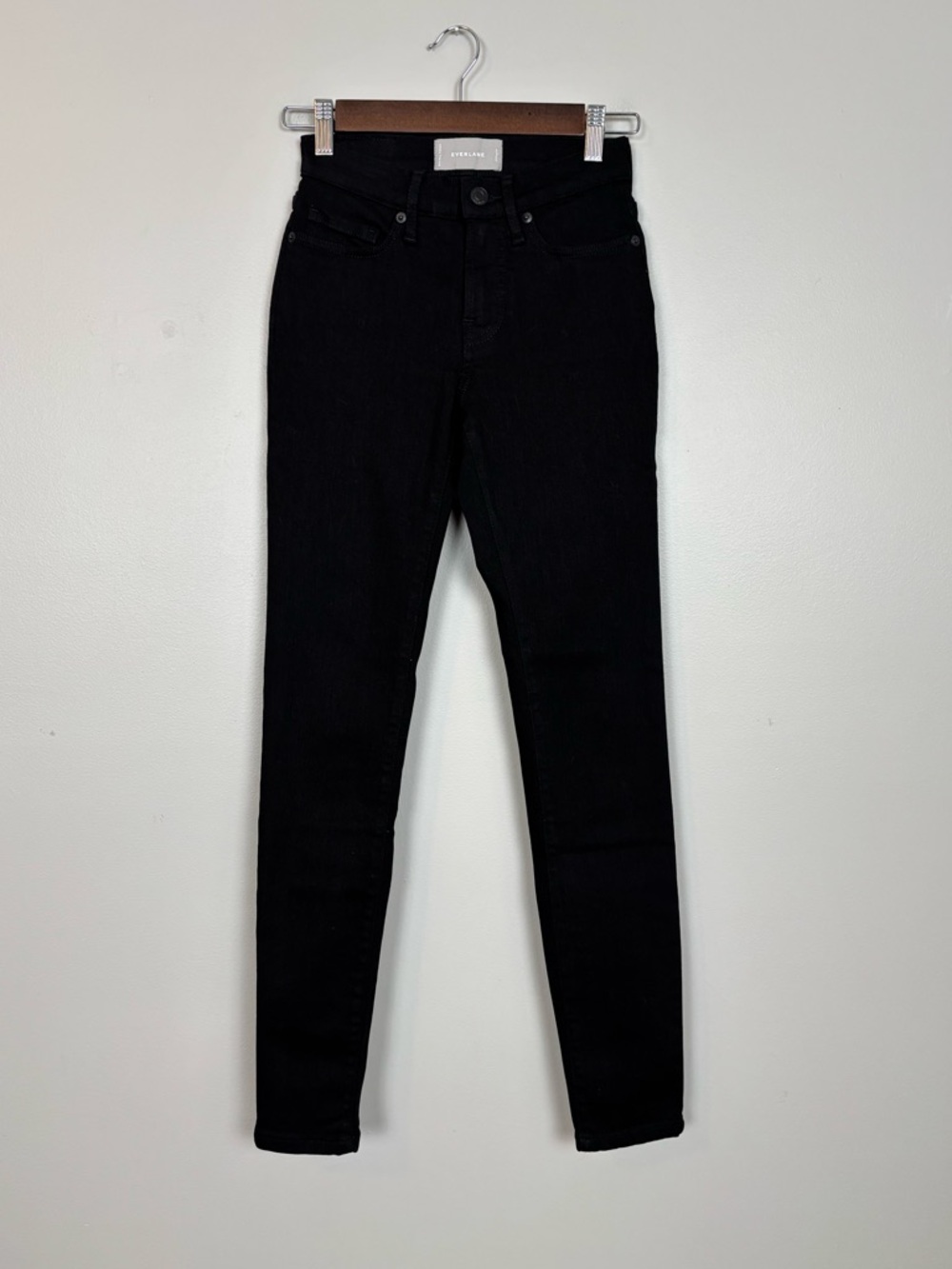 Everlane Jeans Womens 24 Regular Black Skinny Ankle Stretch Denim